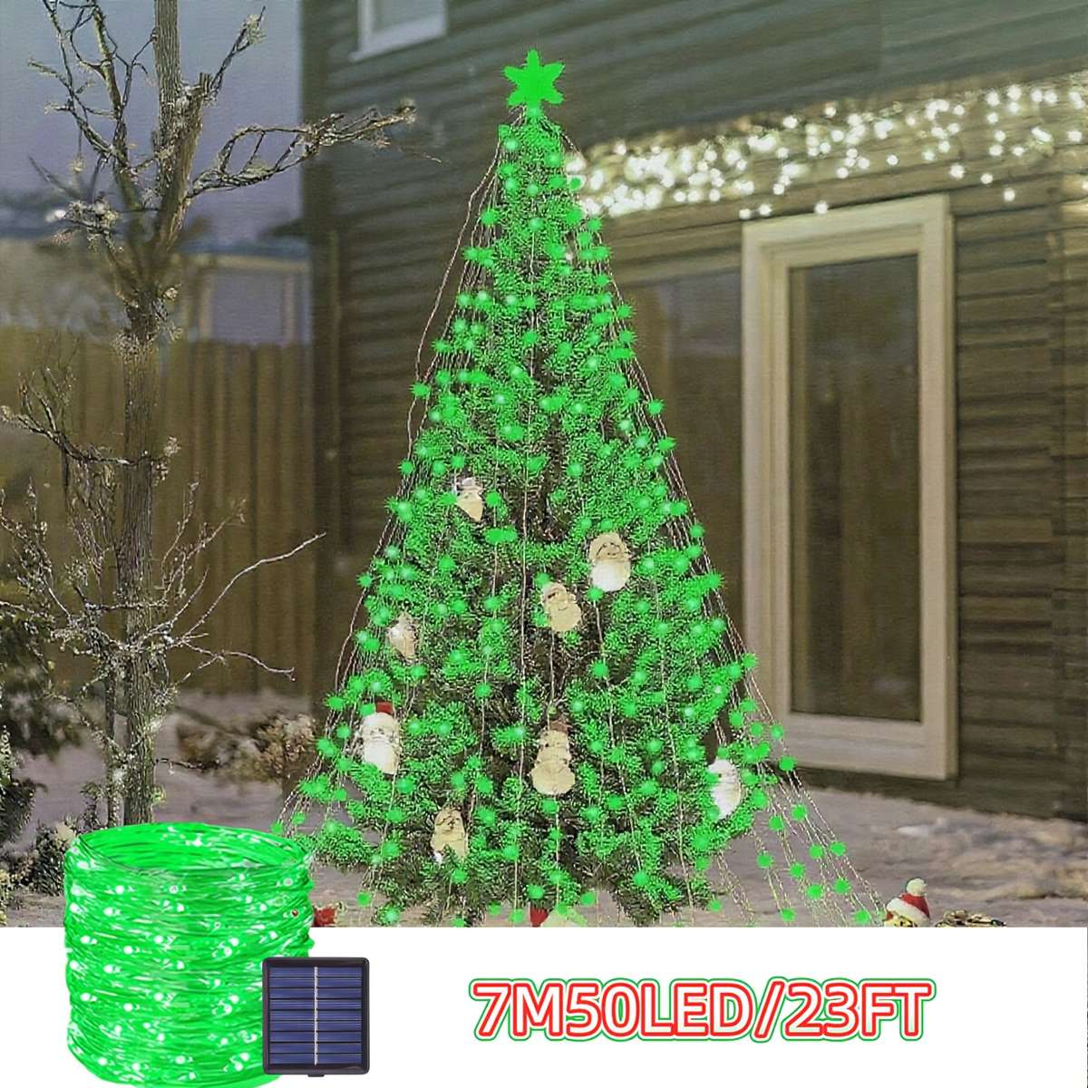 String Lights Color Green Size7M50Led