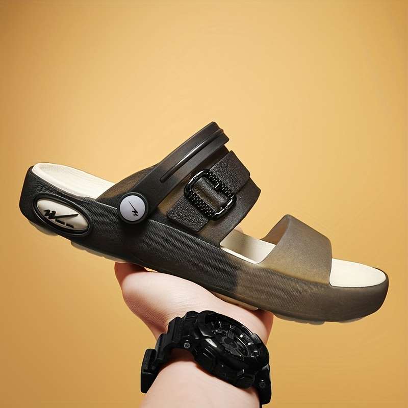 Men Slippers Summer Style Brownness Size Uk 7