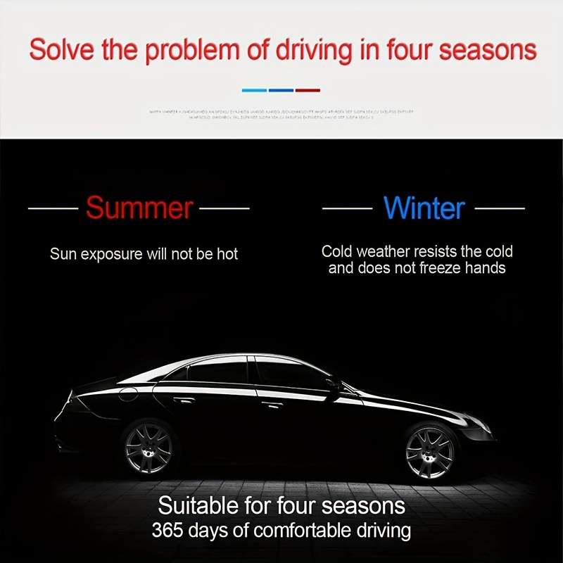 Car Steering Wheel Cover Black+Grey