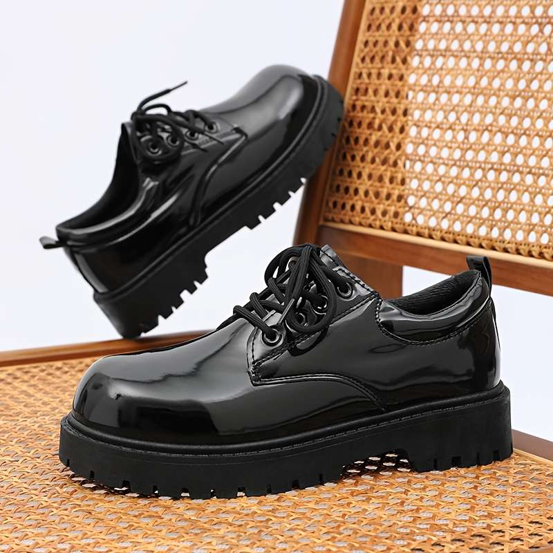 Mens Leather Shoes Color Black Sizeuk 7