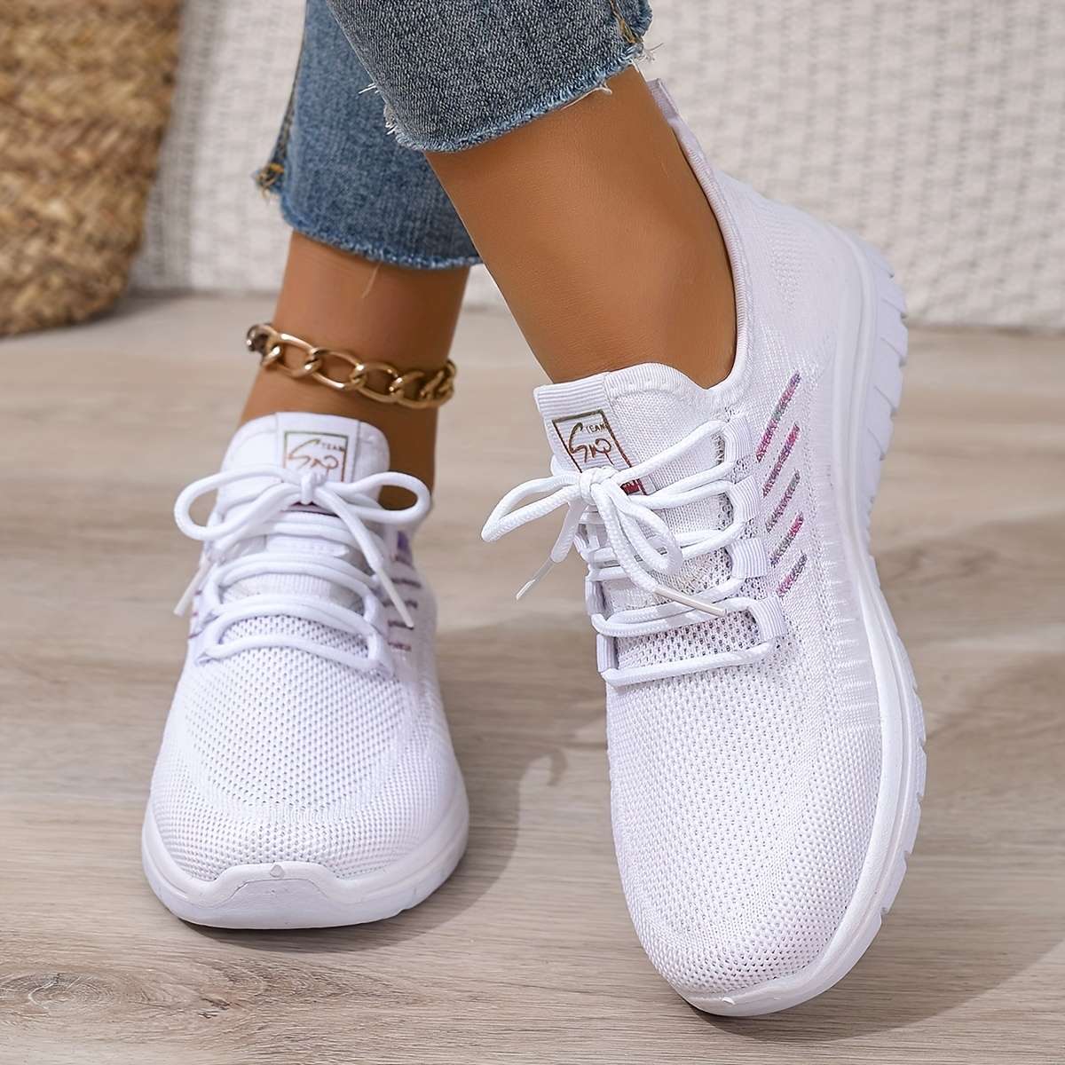 Women S Sneakers Color White Sizeuk 6.5
