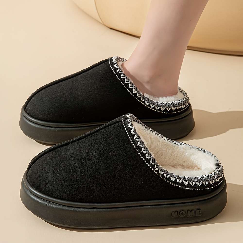 Cotton Slippers Color Black Sizeuk 7.5-8