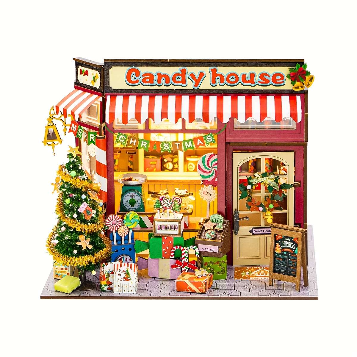 Building Toy Architectural Model Toy Set Items Holiday Season Candy House