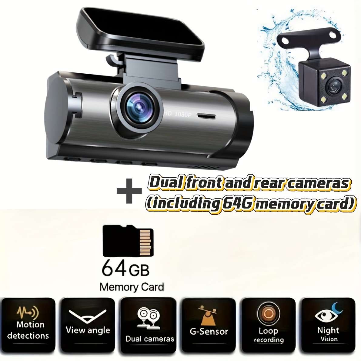 Dashcam Model 2 Front And Rear Car Cameras  No Card