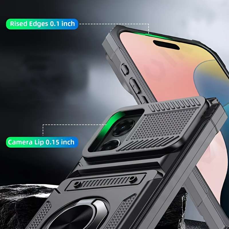 1Pc Red For iPhone 14 Pro Max Heavy Duty Shockproof Phone Case