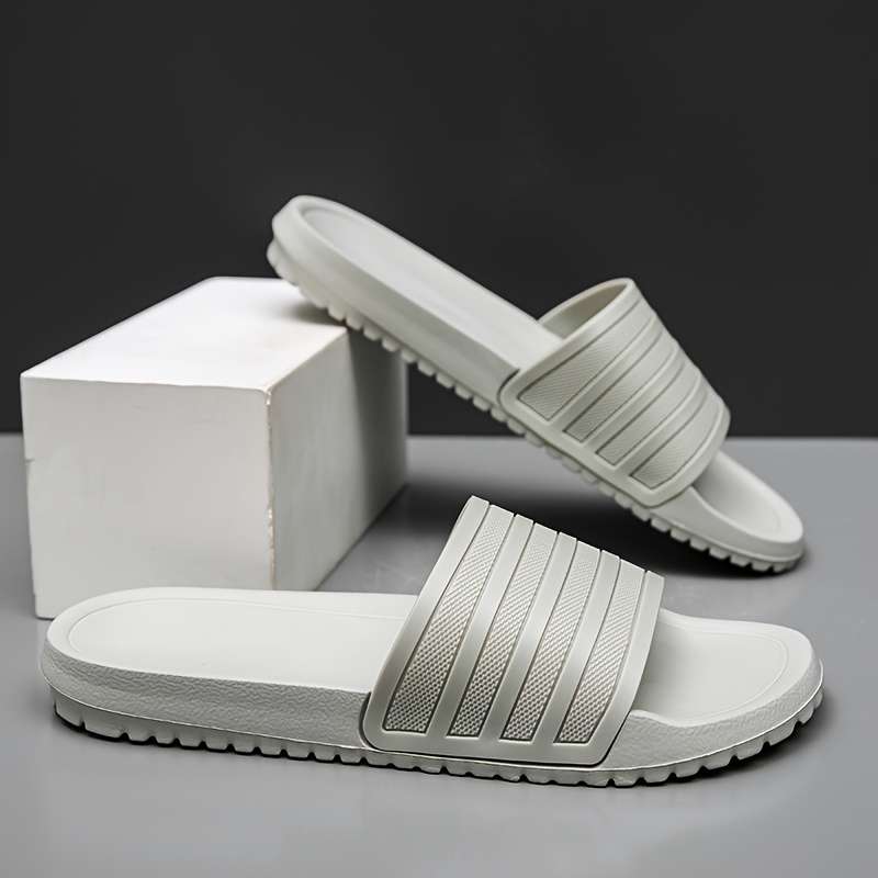 Men Slippers Summer Style Black Size Uk 7.5