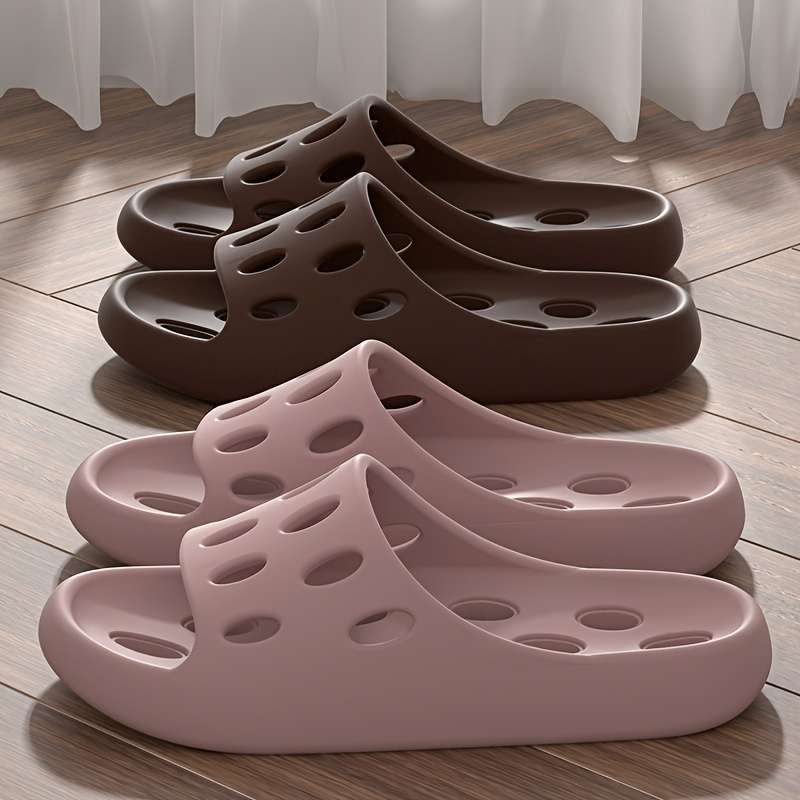 Men Slippers Summer Style Chocolate Brown Size Uk 6.5 To 7