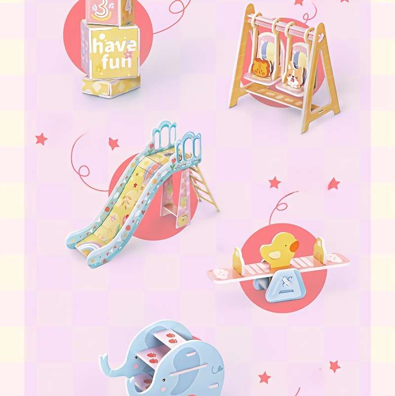 Building Toy Architectural Model Toy Set Style Happy Paradise