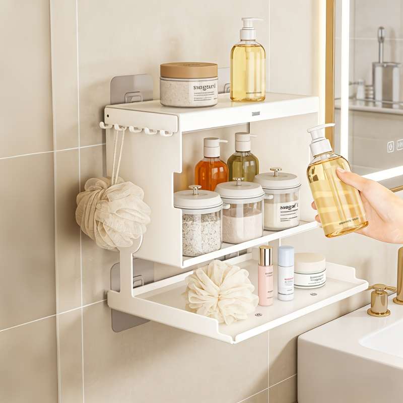 Bathroom Storage Rack Model Basic Model  Gun Gray  Face Width 40Cm15.75