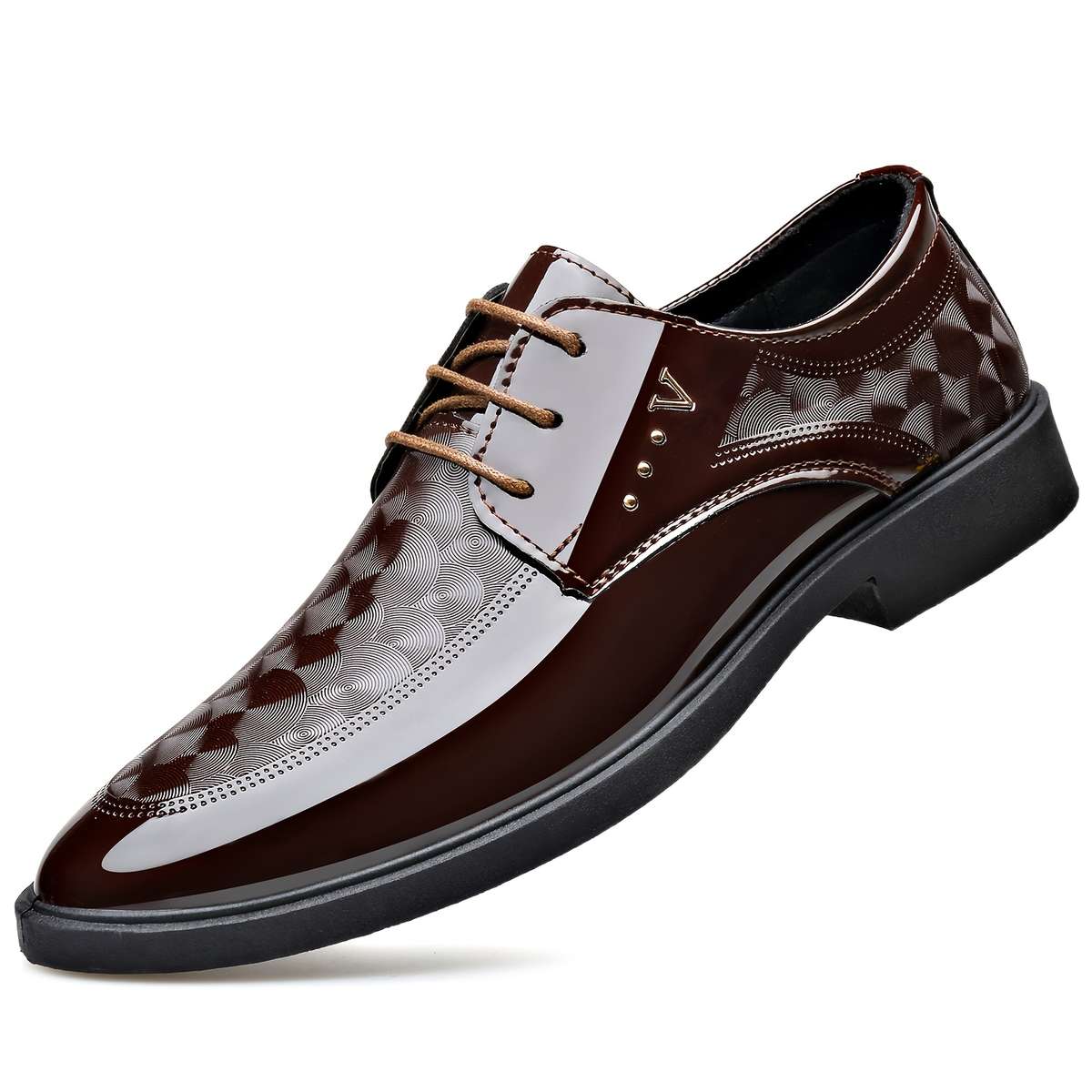 Mens Leather Shoes Color Black Sizeuk 7.5
