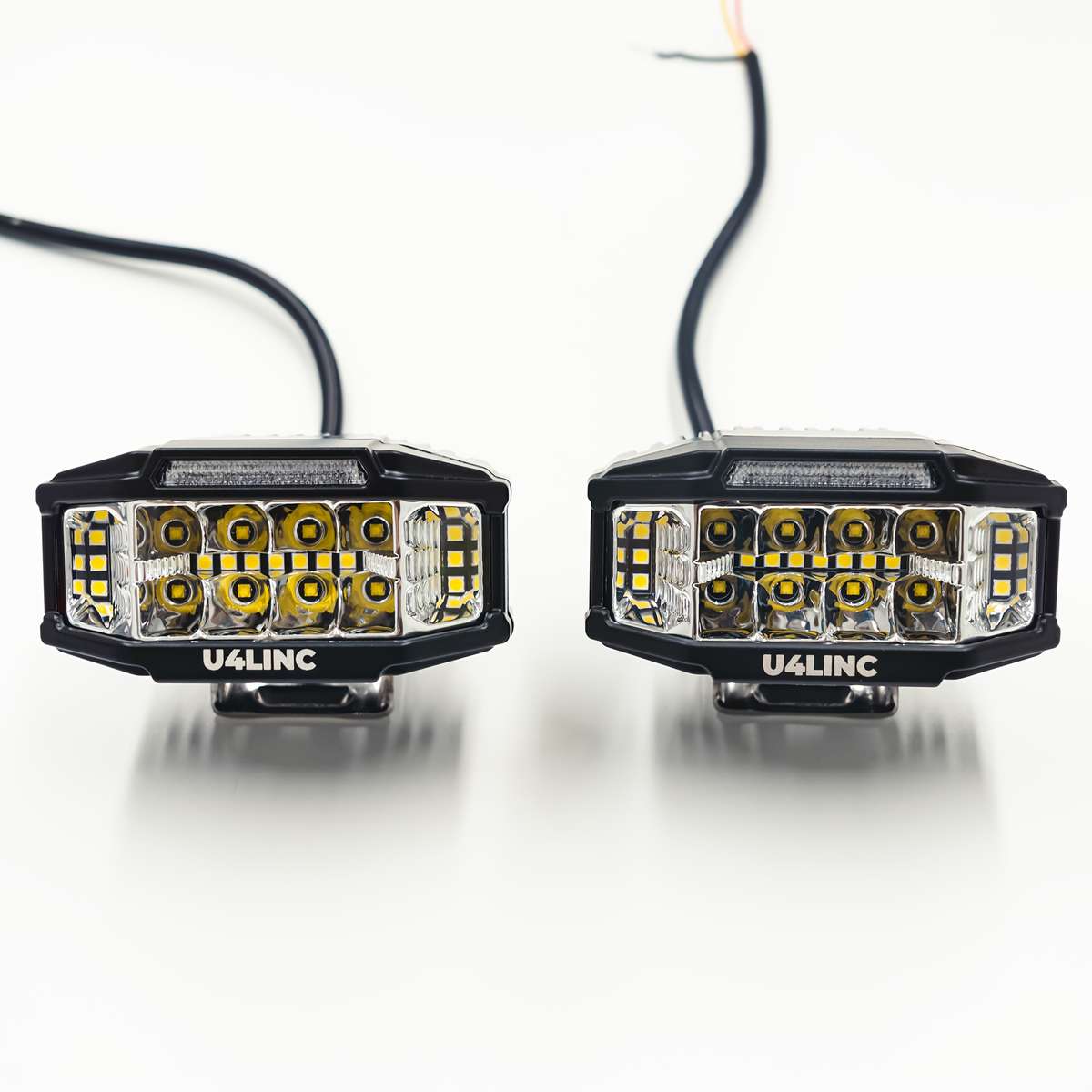 Car Lights Model 2Pcs With Amber Angel Eyes