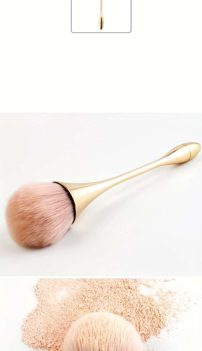 Makeup Brush Set Color Rose Golden  Golden 2Pcs