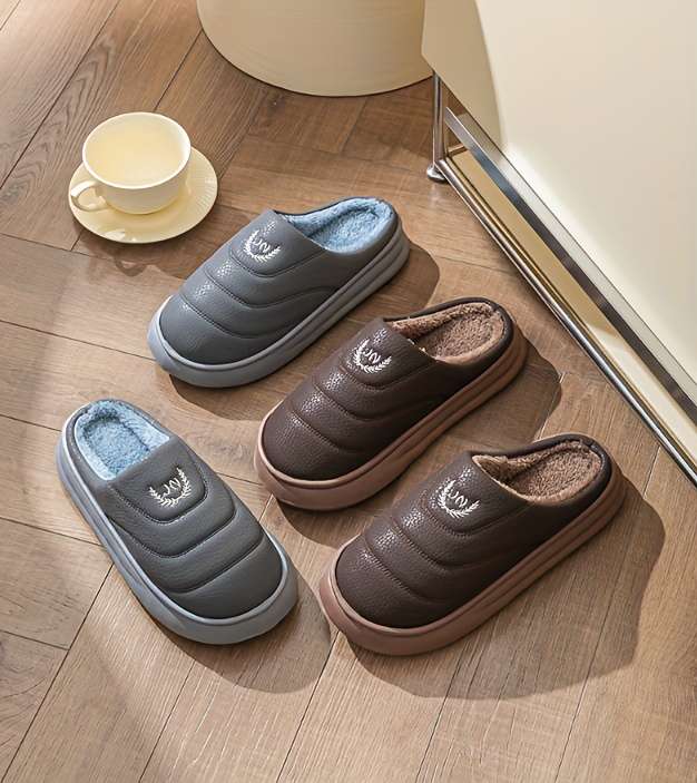 Cotton Slippers Color Coffee Brown Sizeuk 8.5-9