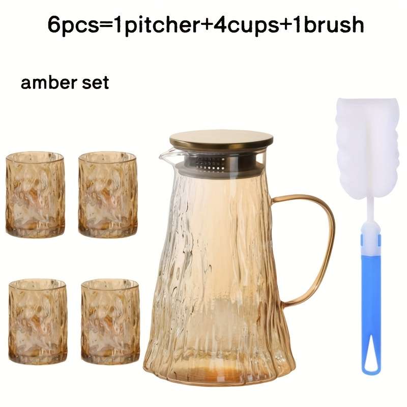 Water Cup Color Ash Grey Quantity8Pcs 1Jug 6Cups 1Brush