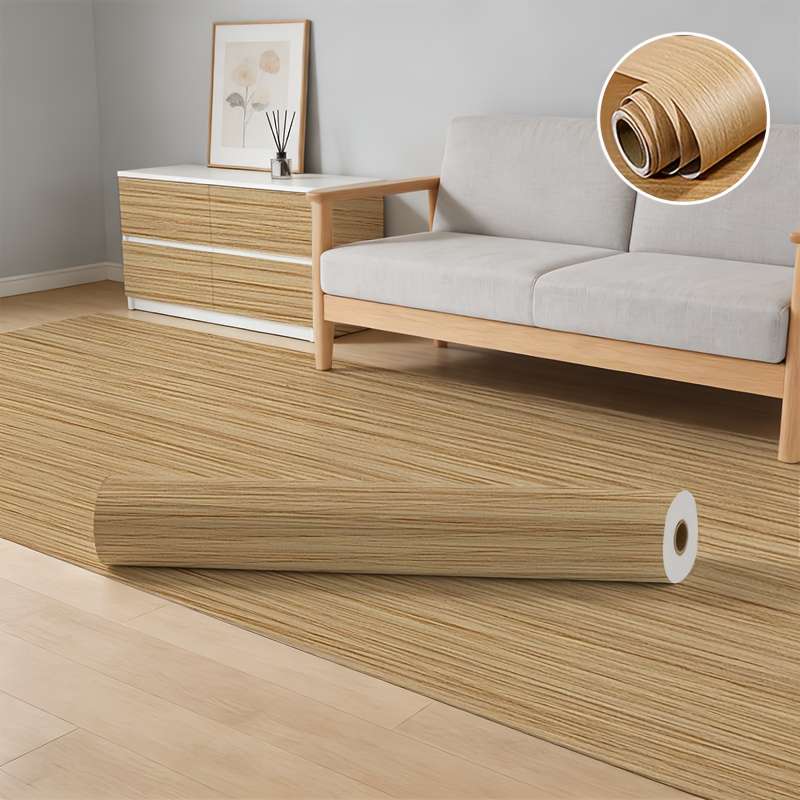 Self Adhesive Floor Stickers Self Adhesive Backing Roll Log Color 60Cm*5M 23.62In*196.85In