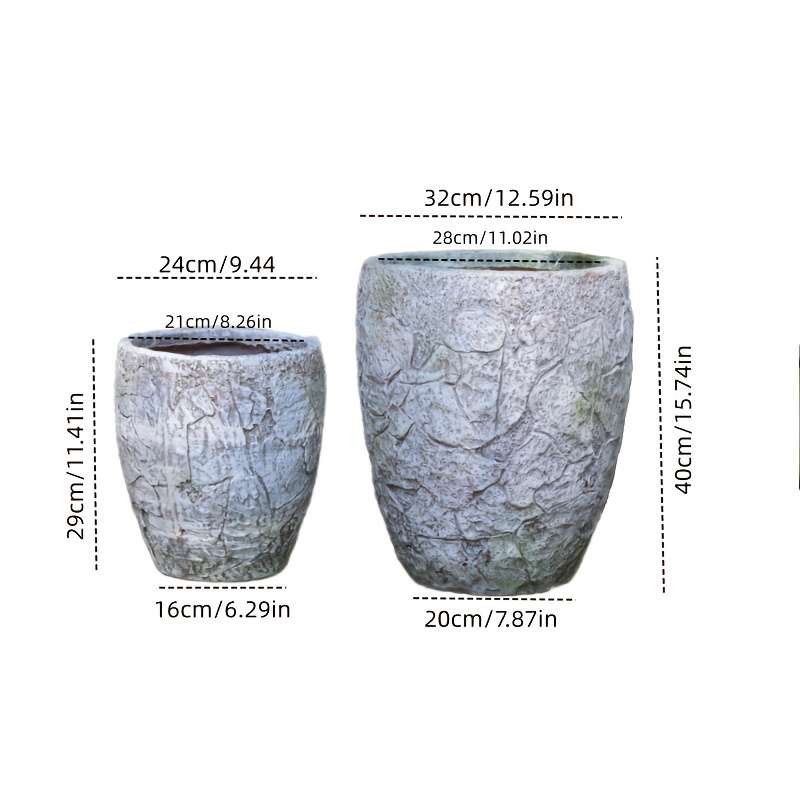 Flowerpot Size 15.7 Inch Large Granite