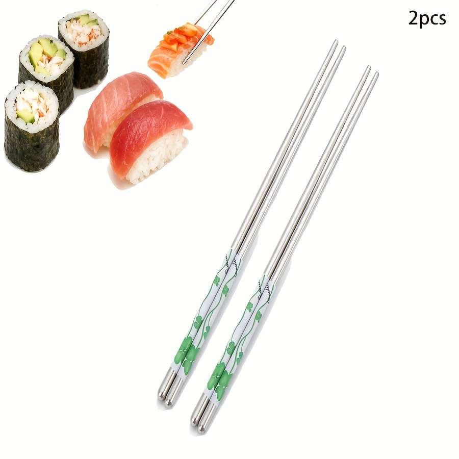 Chopsticks Color 2Pcs23 Square Chopsticks Decalswhite Purple