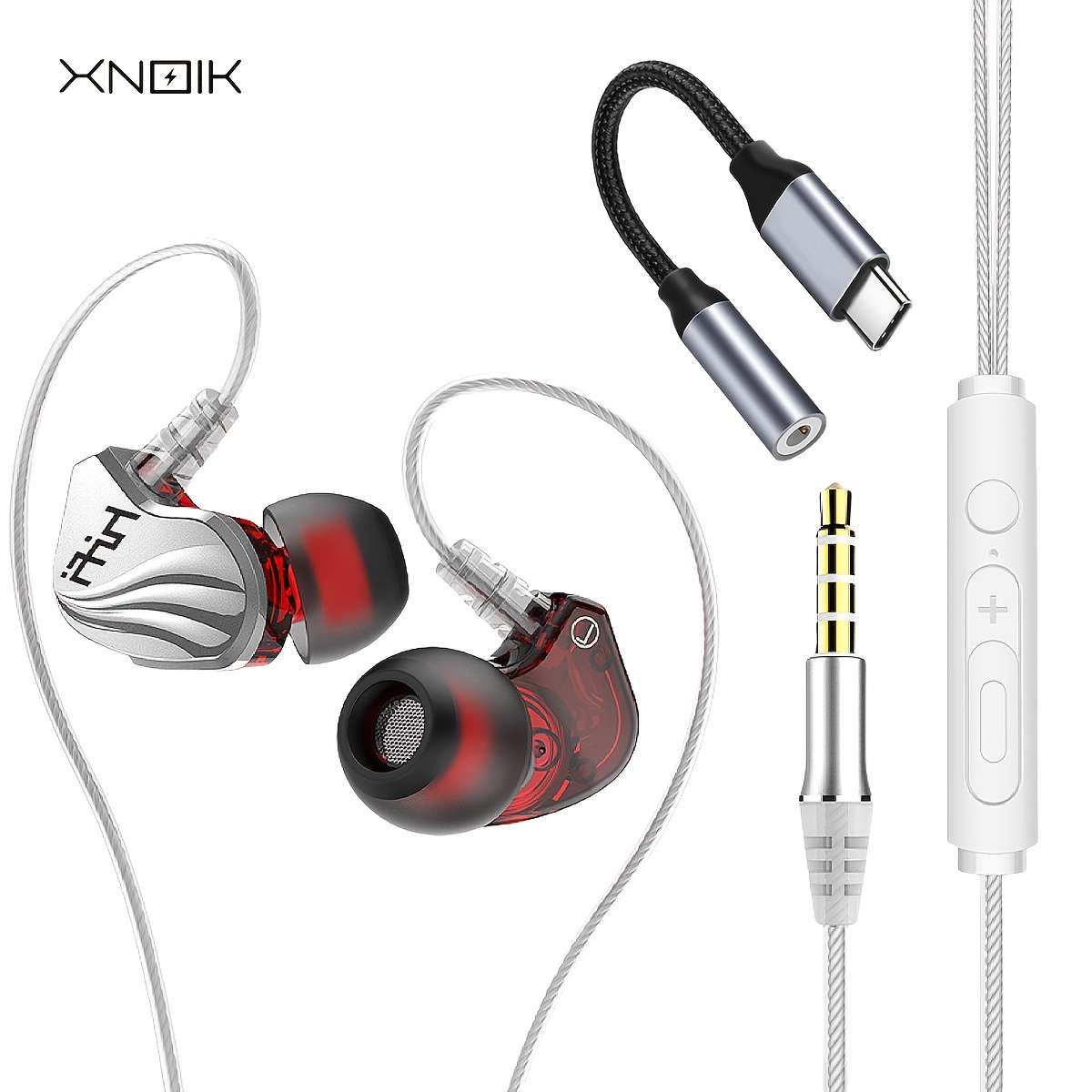 Wired Headphones Grey Items Style A 3.5Mm Earphone