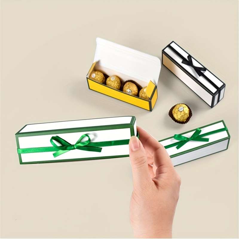 Christmas Gift Boxes Color White Edger 10Pcs