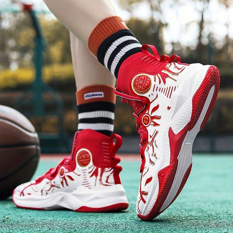 Sneakers White Red Size Uk 7.5