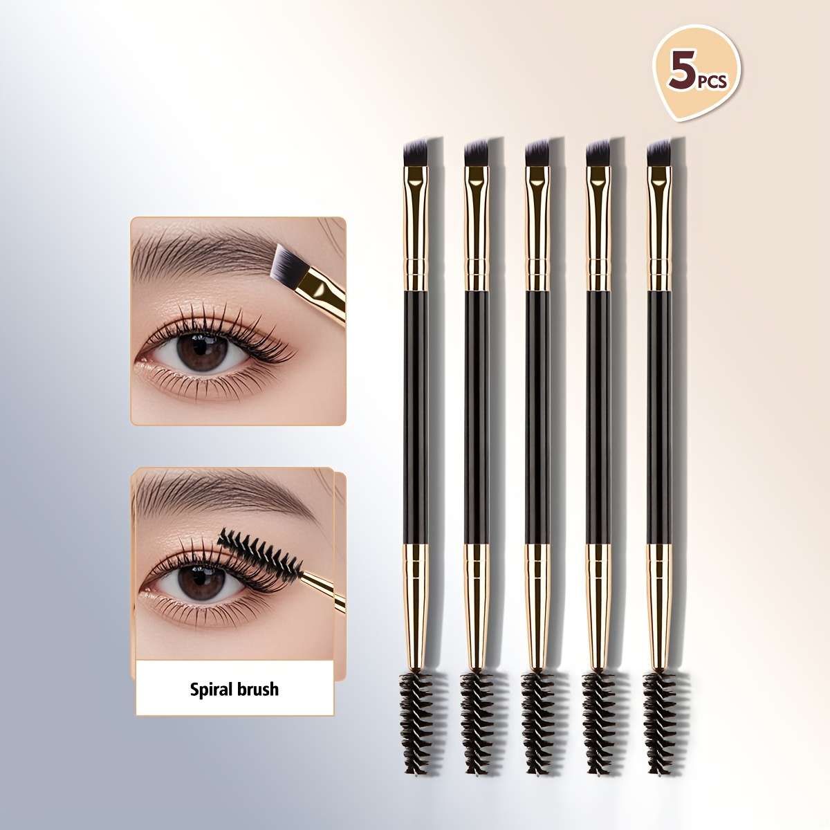 Makeup Brush Set Color 3 Black Silvery