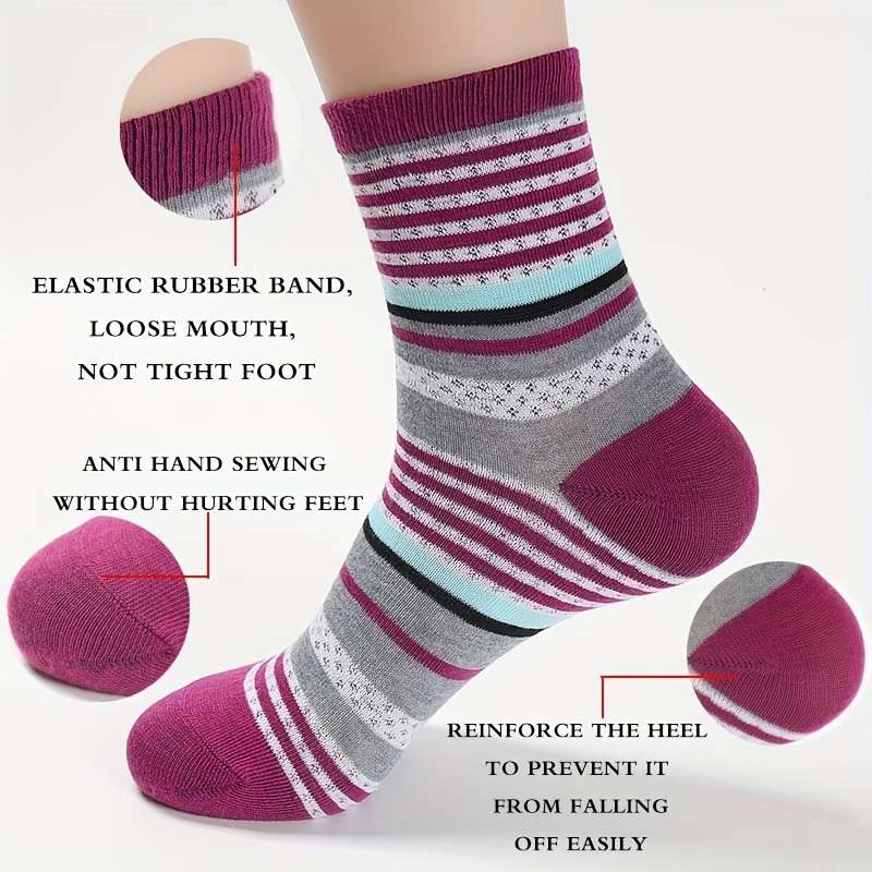 Women S Socks Color 5 Pairs Of Random Mixed Colors Size Onesize