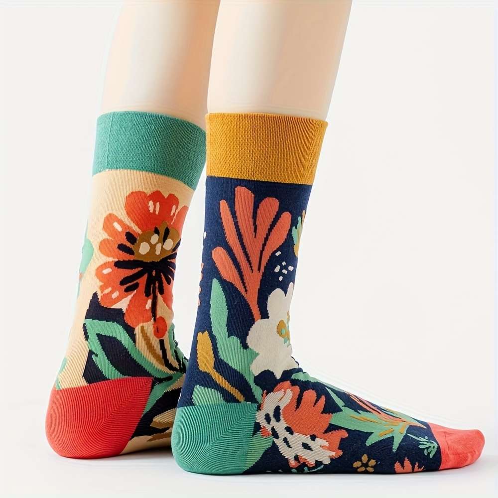 Women S Socks Color Mixed ColorFloral Splendor1 Pair Size Onesize
