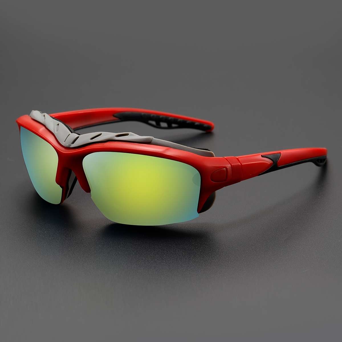 Cycling Glasses Color 2Pc Red Golden  White Orange