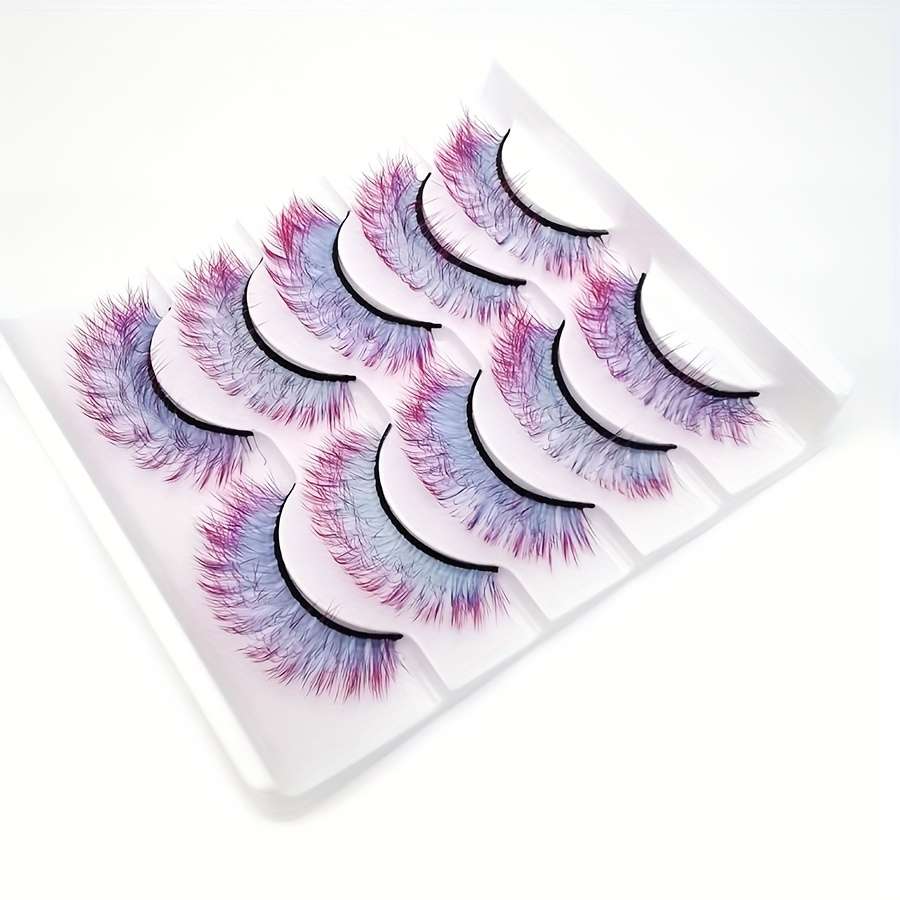 5 Pairs Fluffy 3d False Eyelashes Model 5pairs Sg02a 14mm