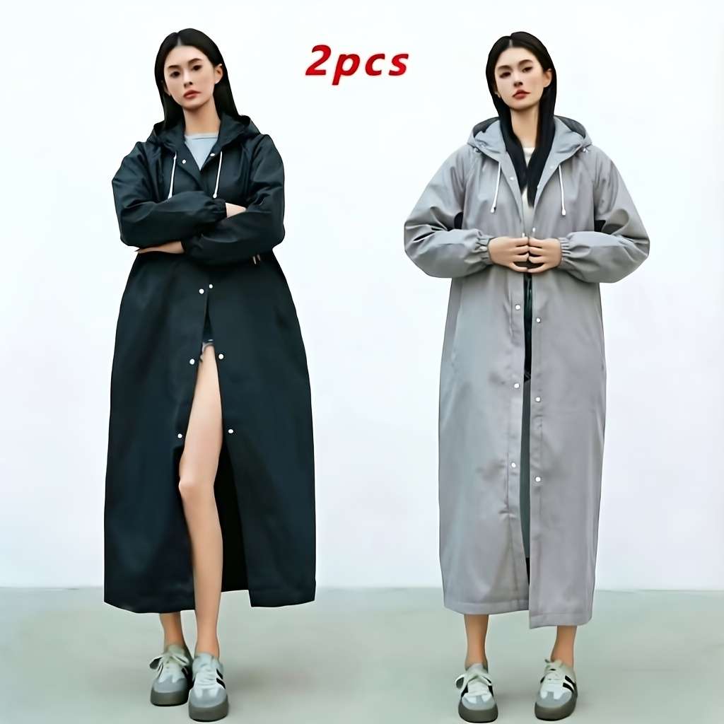Raincoat Blackgrey Twopiece Set