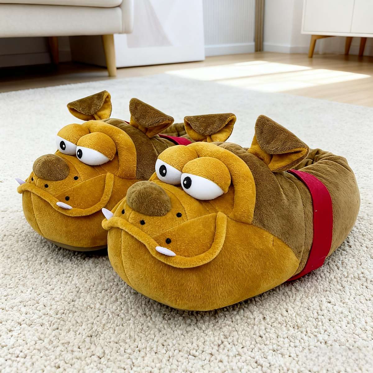 Cotton Slippers Color Yellowishbrown Sizeuk 7