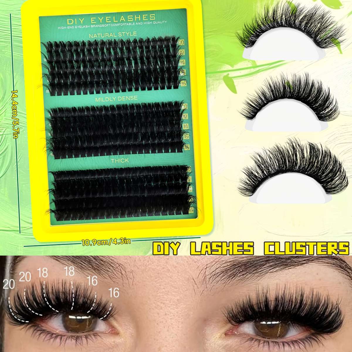 Natural Fluffy False Eyelashes Capacity 6810d Kit