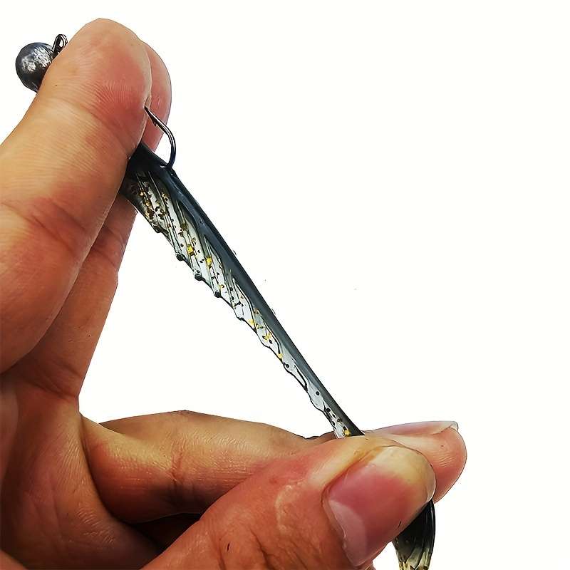 5pcs 10g Premium Silicone Soft Fishing Lures with Hooks Realistic Swimbait for Freshwater Saltwater