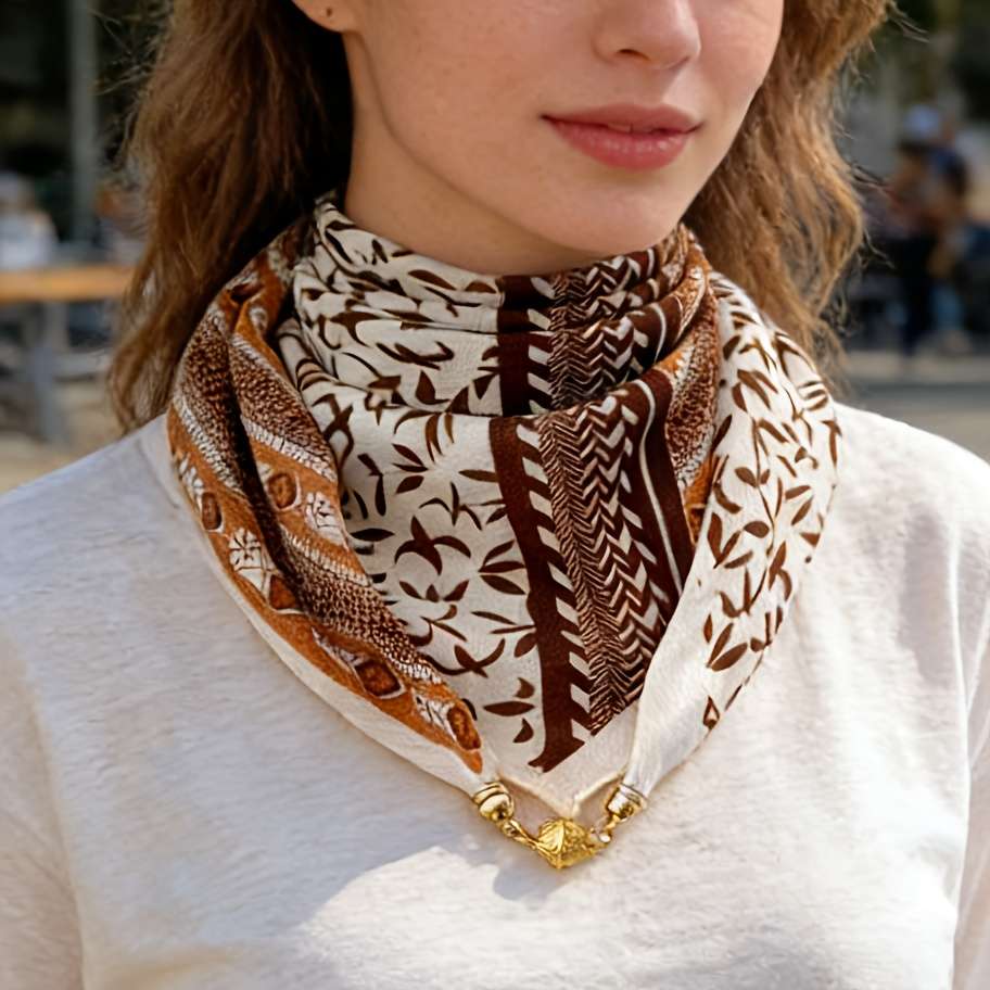 Scarf Color Coffee Brown