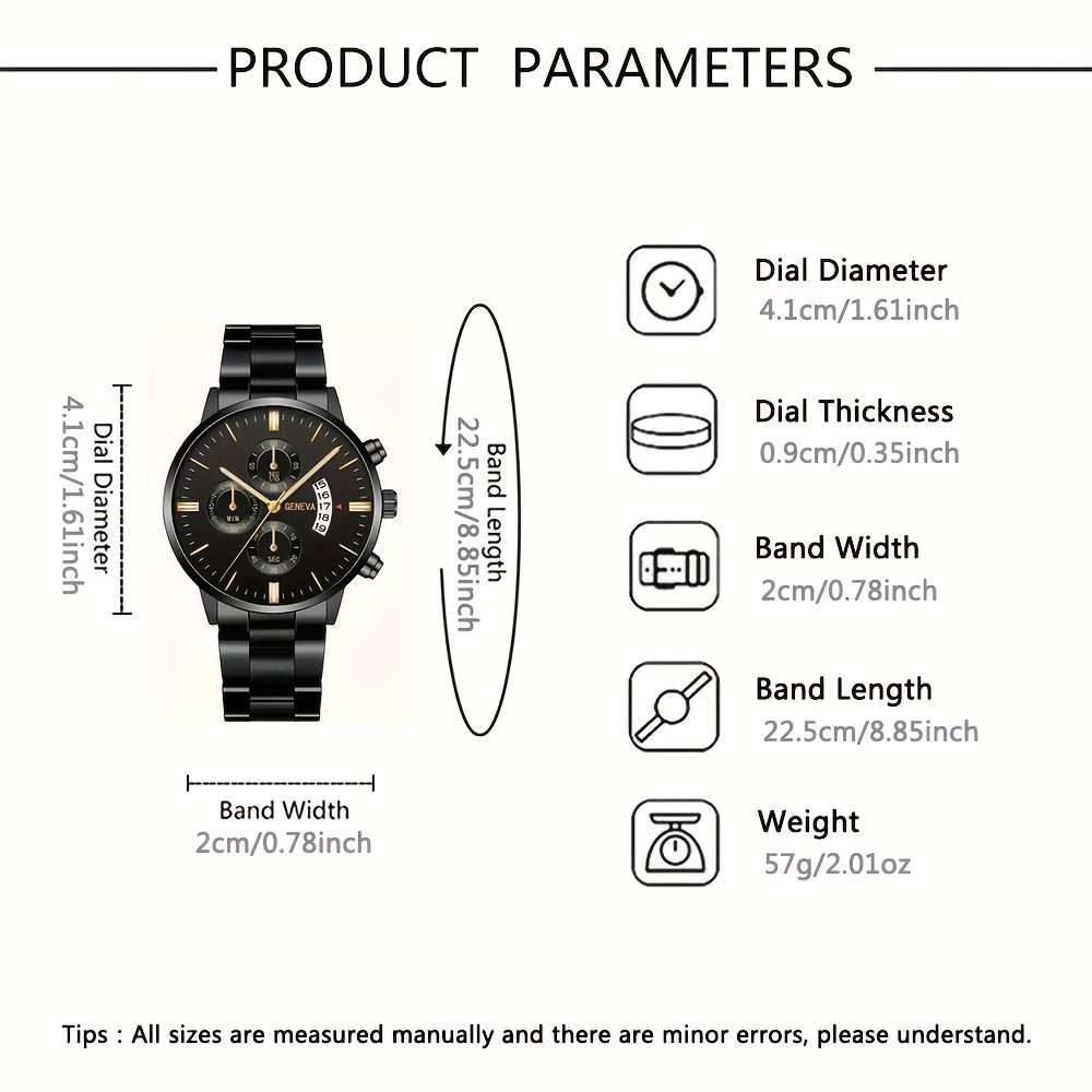 Elegant And Precise Men Quartz Watch With Quartz Movement Circular