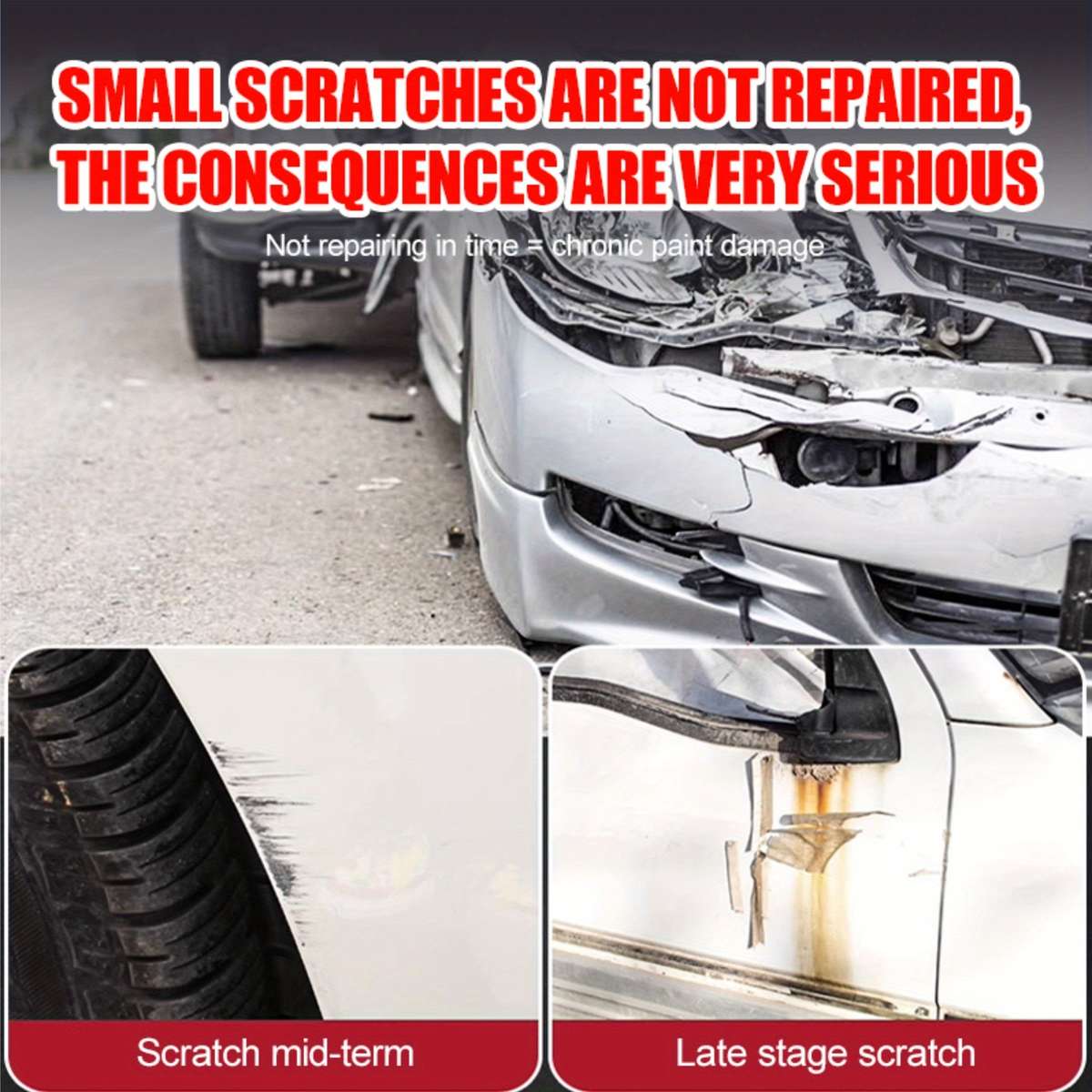 Car Scratch Repair Tool Items 2Pcs Add Sponge Add Gloves