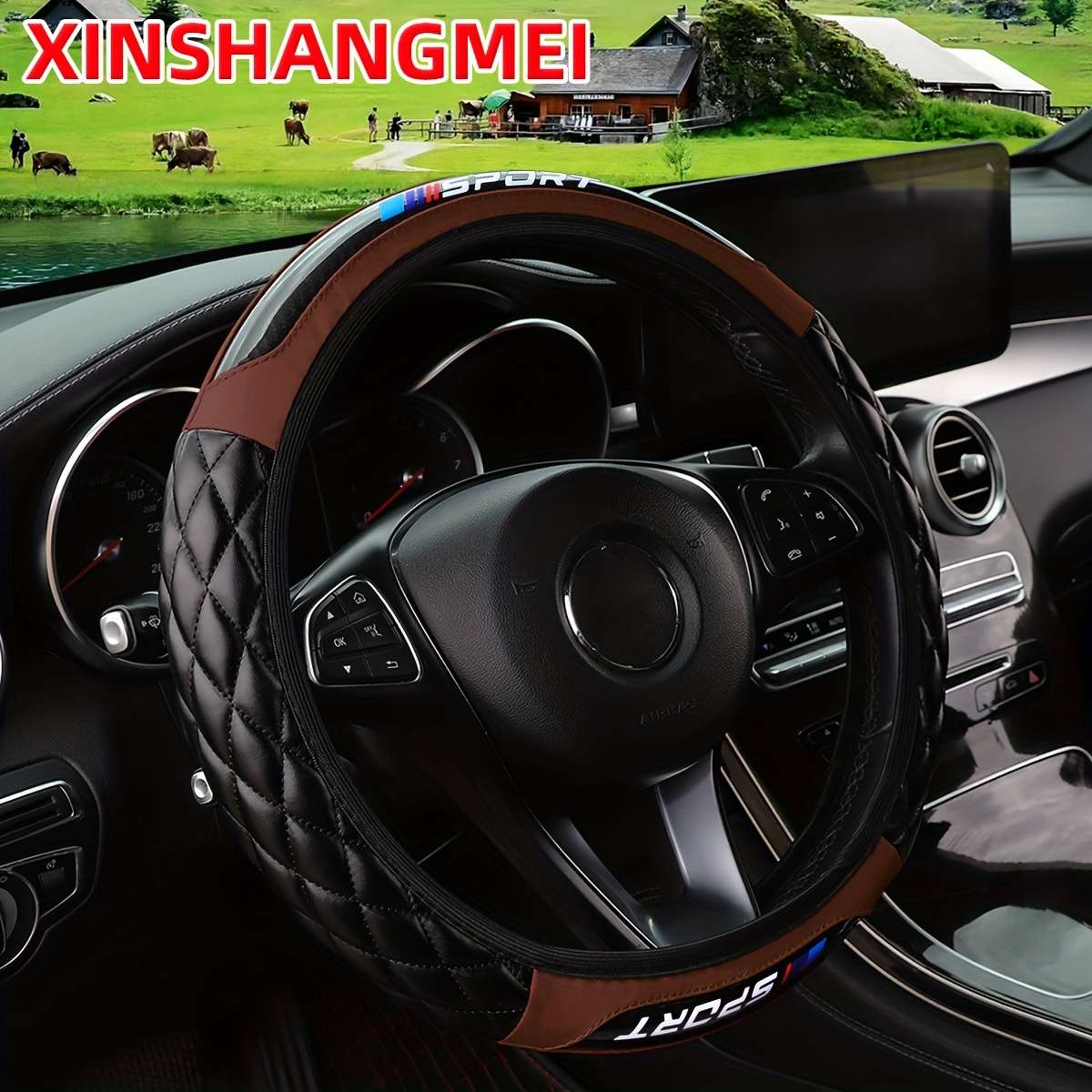 Car Steering Wheel Cover White