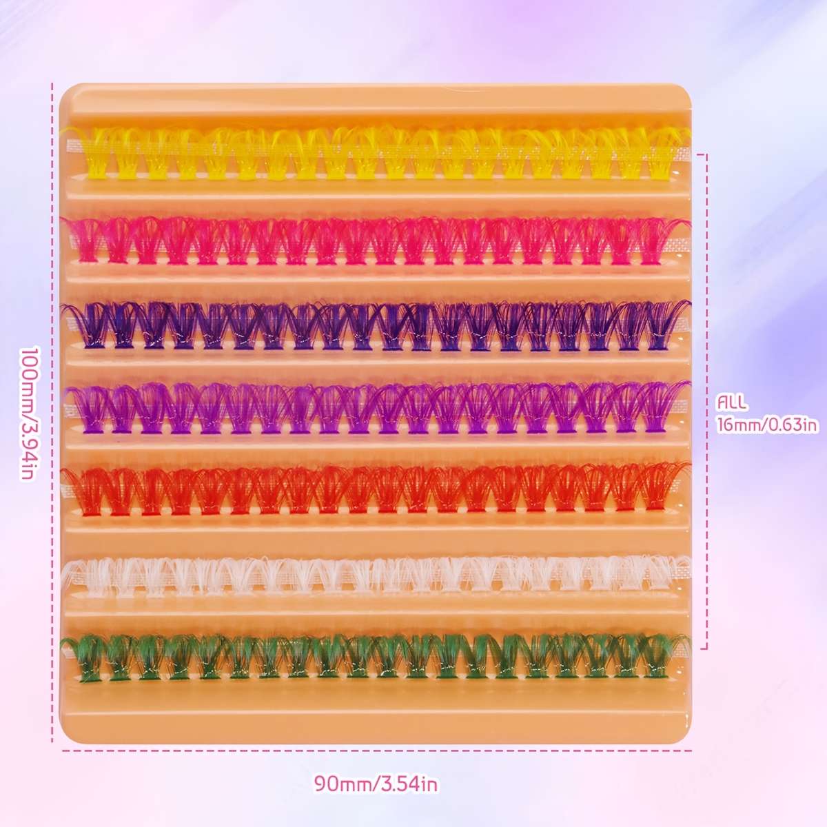 Soft Colored False Eyelashes Style Bai Cai 16mm