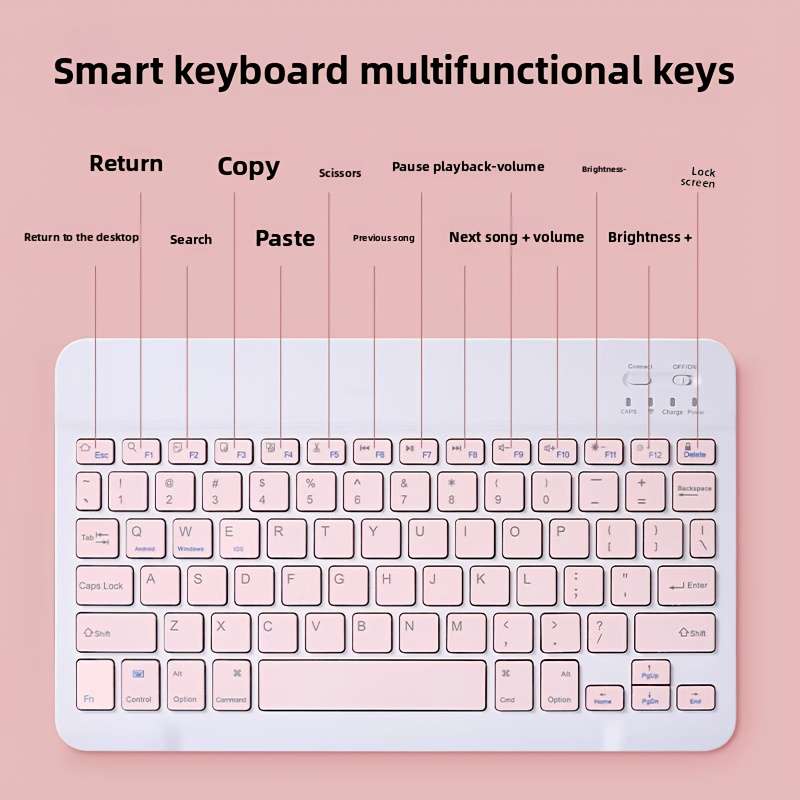 Lightweight Bluetooth Keyboard White