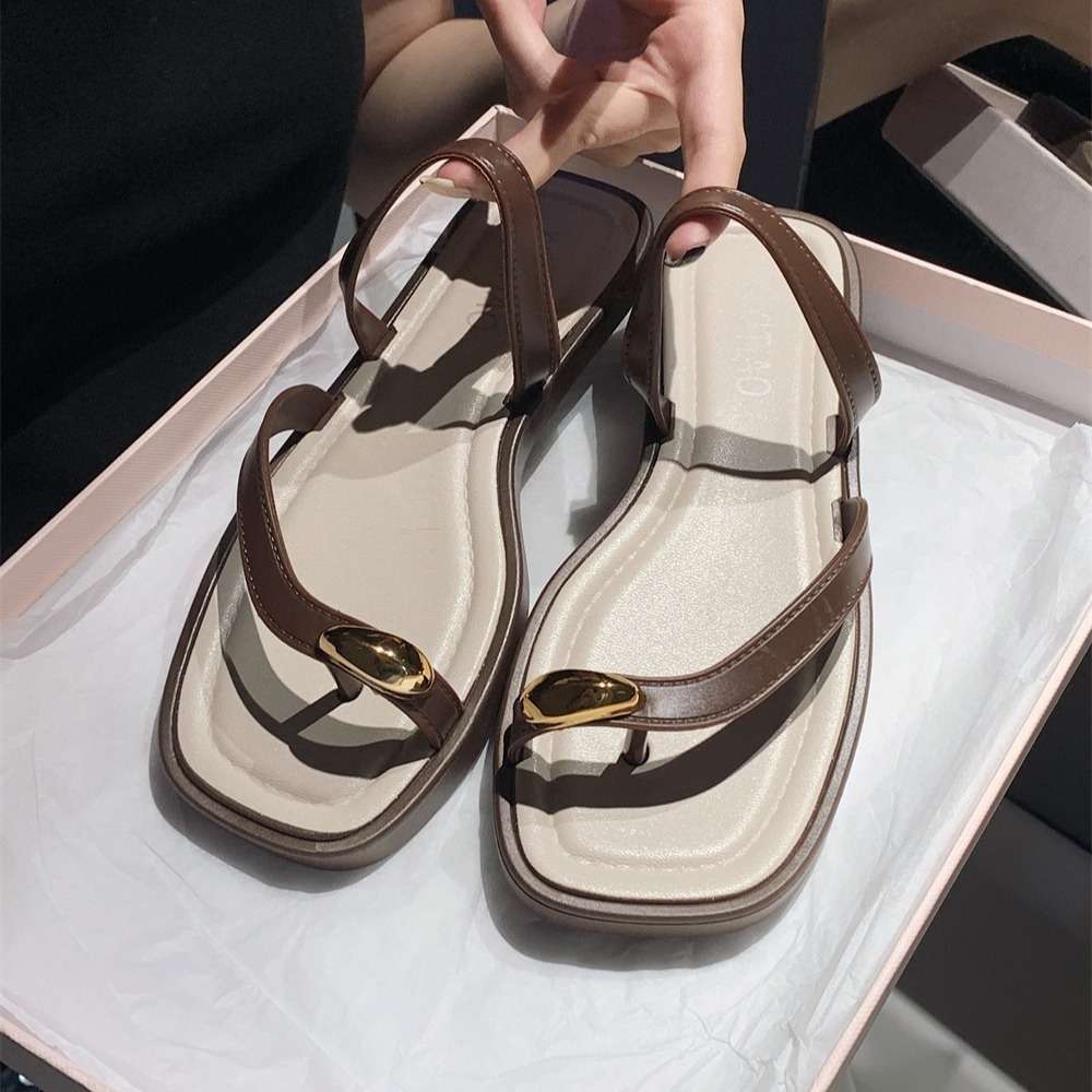 Ladies Summer Flip Flops Black Uk 1.5-2