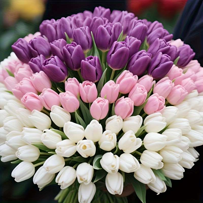 Simulated Flower Quantity 5Pcs White5Pcs Pink5Pcs Purple