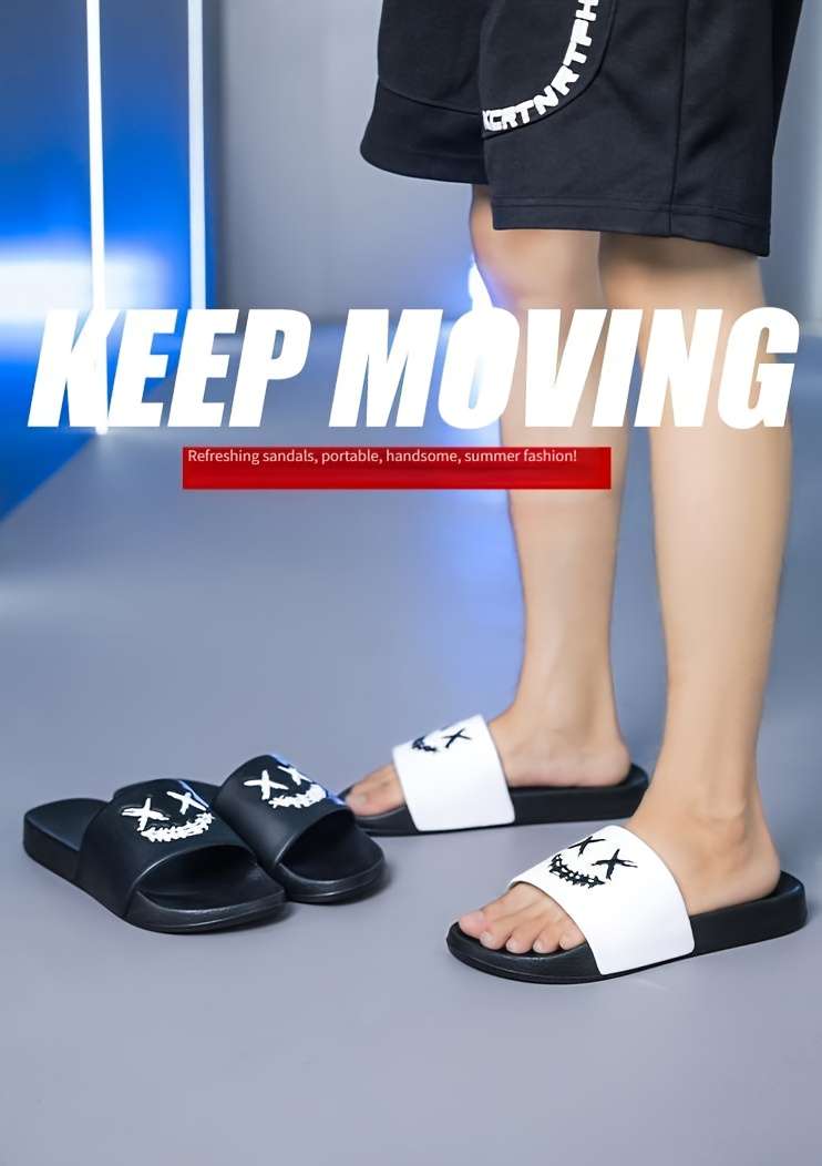 Men Slippers Summer Style White Size Uk 7