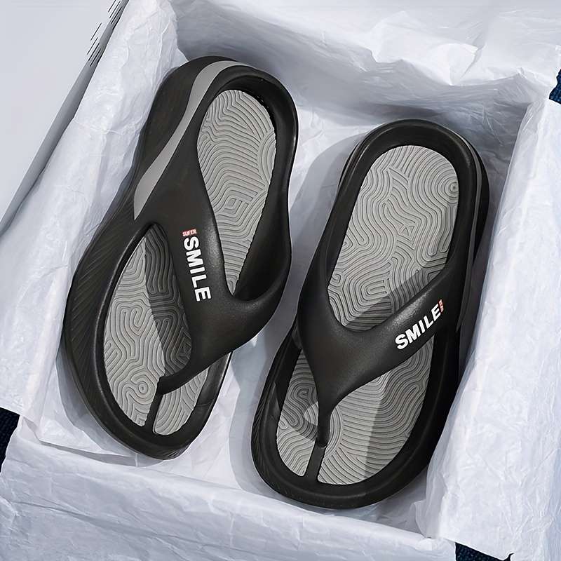 Men Slippers Summer Style Black Size Uk 4.5 To 5