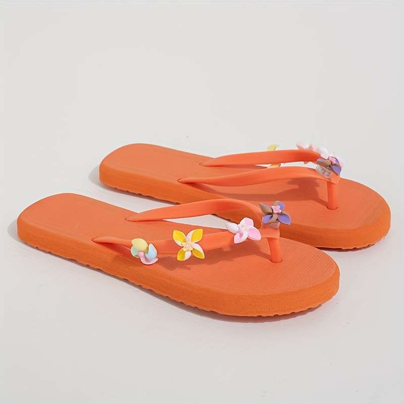 Ladies Summer Flip Flops Ivory White Uk 6.5-7