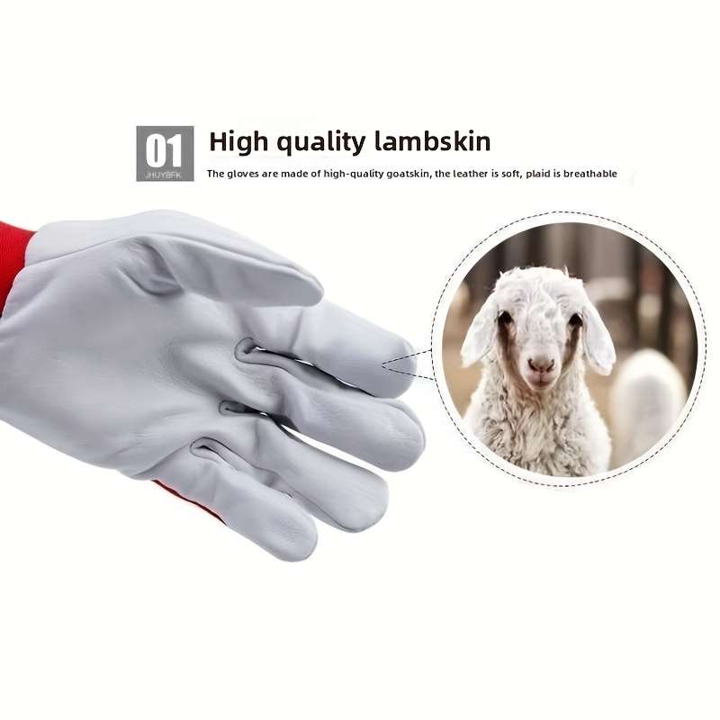 Work Gloves Color Red Quantity5 Pairs
