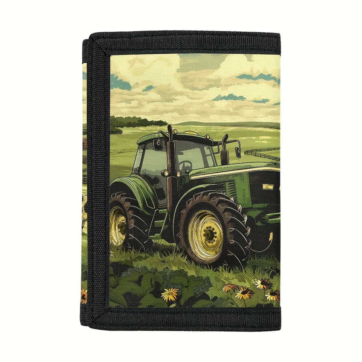 Casual Style Trifold Polyester Wallet