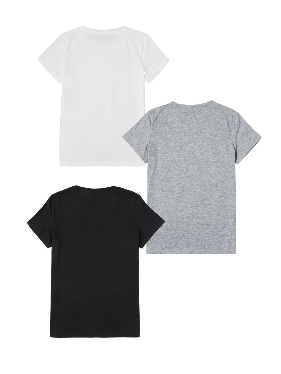 Womens T Shirt Color Mixed Color Black White Powder Sizem