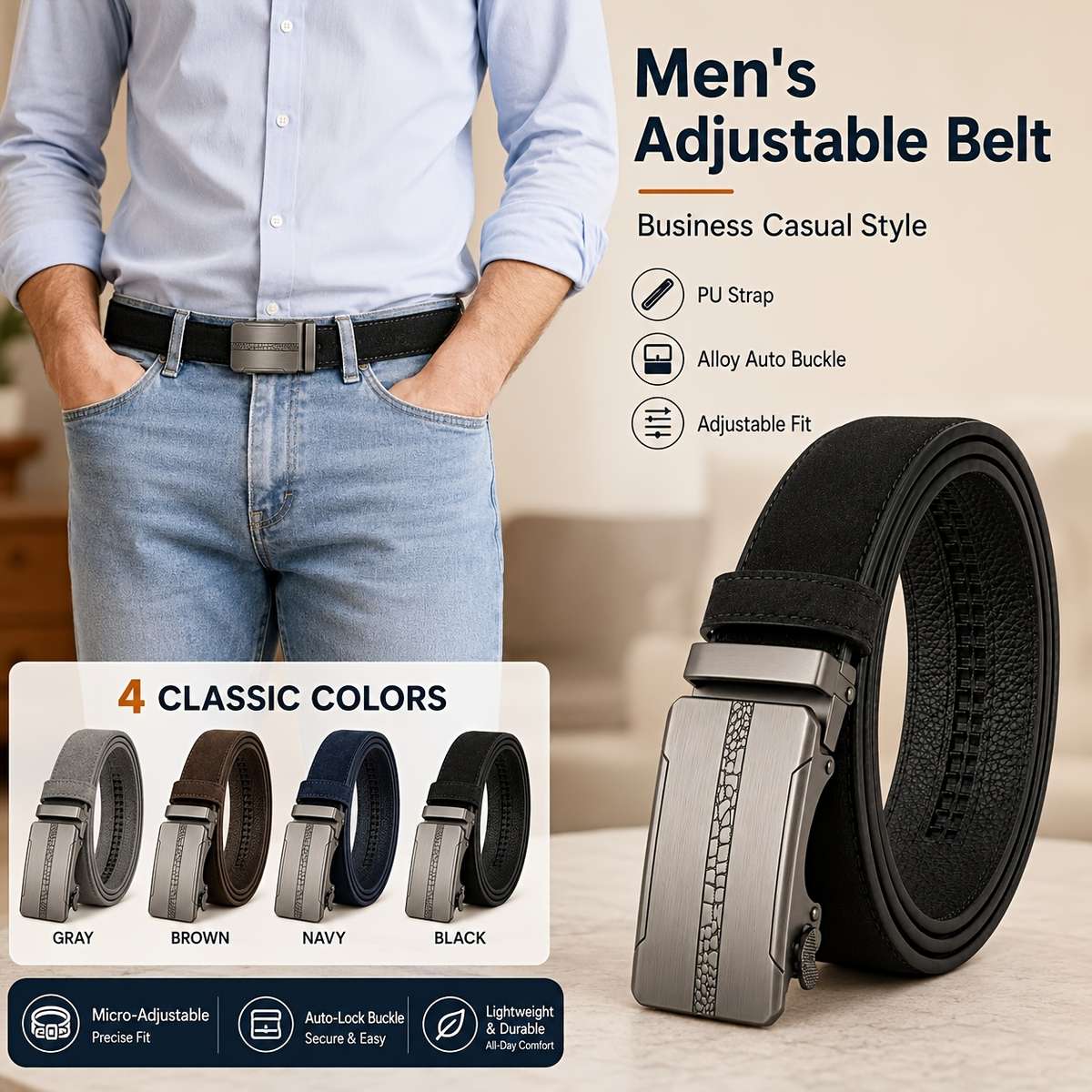 Belt Color Grey Size 120Cm 47.2Inch