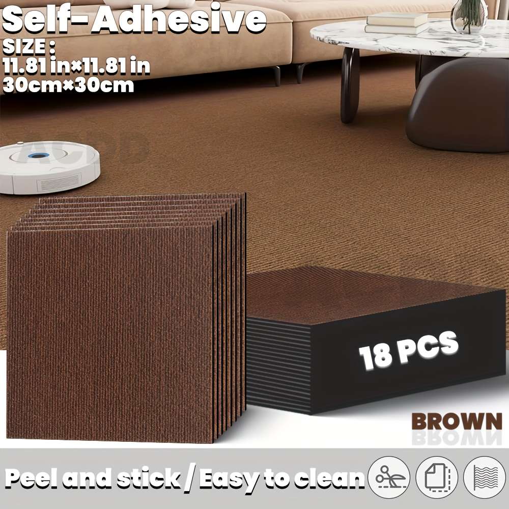 Floor Stickers Color Brown Quantity 18Pcs