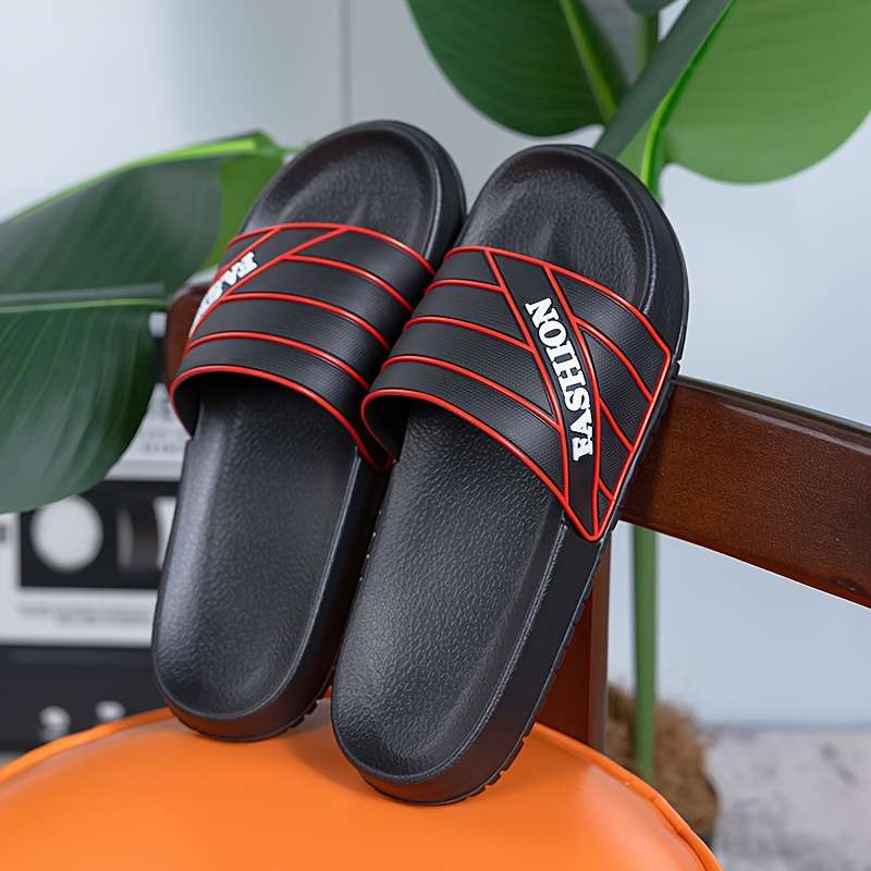 Men Slippers Summer Style Black Size Uk 7